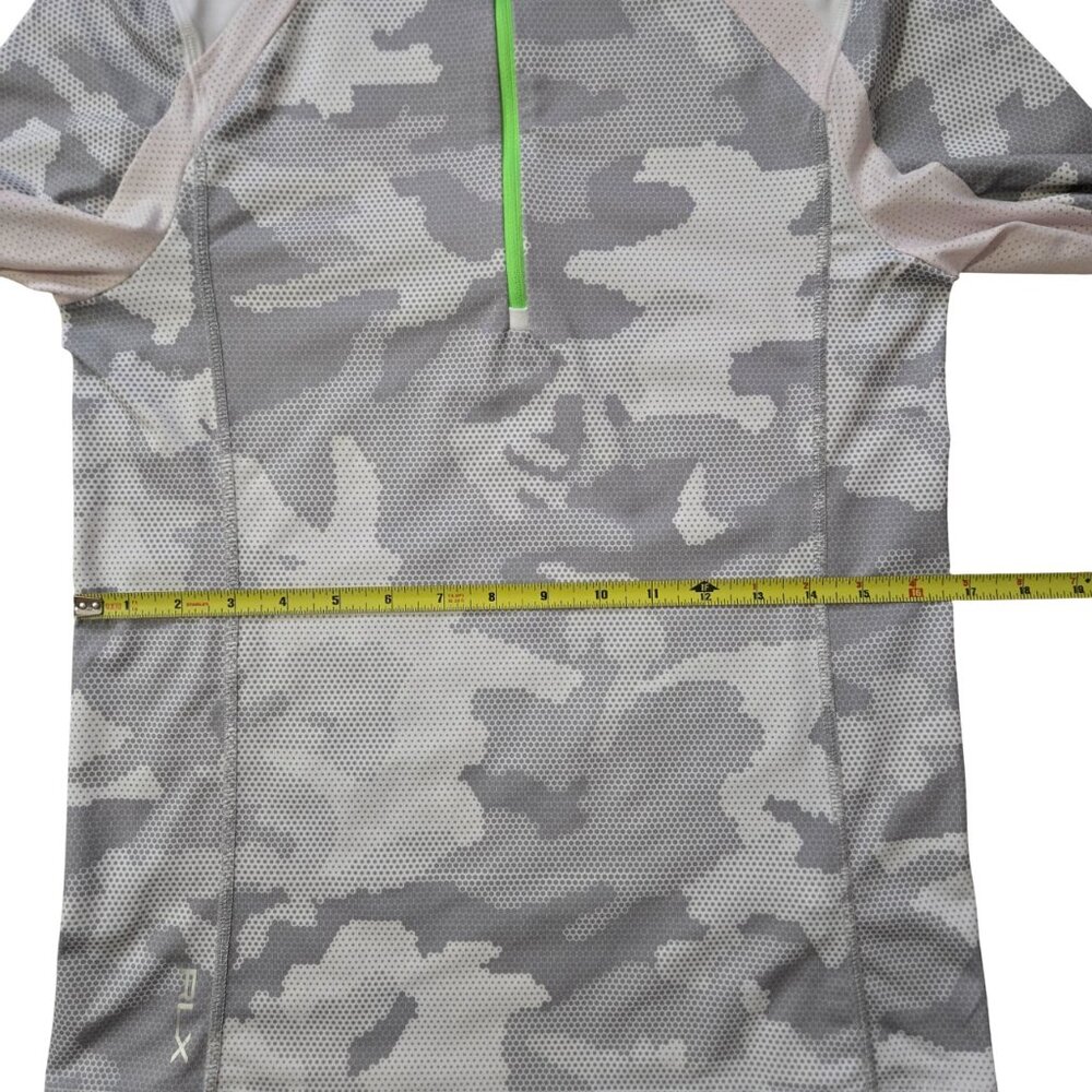 RLX Ralph Lauren S Fits 4-6 Gray White Slim Top 1/4 Zip Golf Beach - Picture 6 of 11